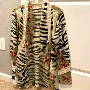 Women’s Zebra/floral print cardigan